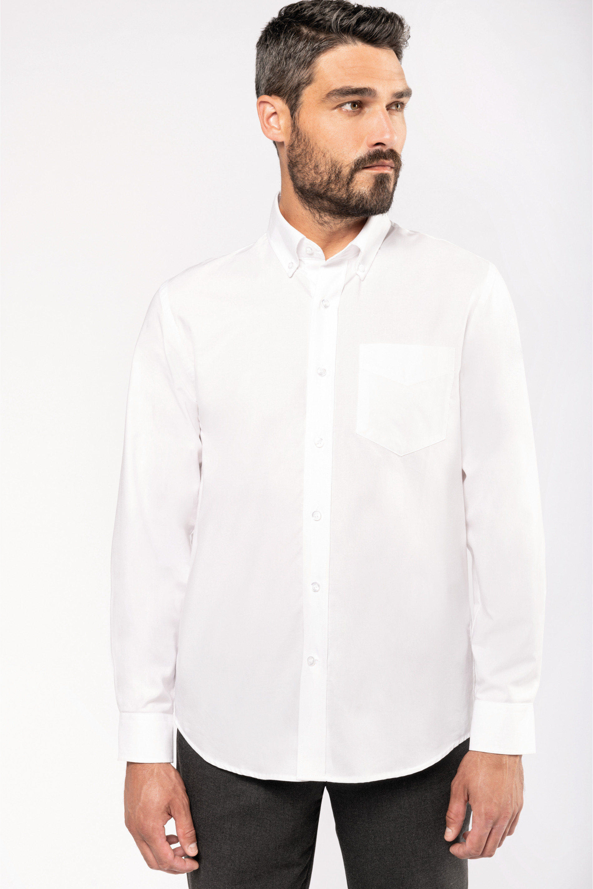 Camisa Oxford Manga Larga Hombre - Kariban