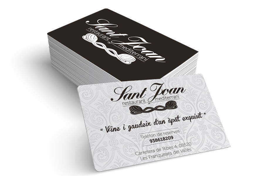 Tarjeta comercial CLASICA  8,5 x 5,4 cm